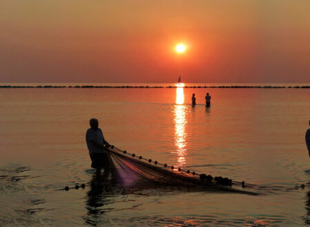 Reenactment of the ancient "tratta" fishing